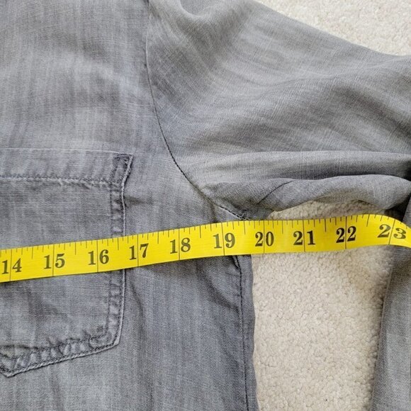 Anthropologie Cloth & Stone Button Shirt - Gray - SUPER SOFT Size S - Picture 9 of 12